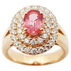 SJ2814 - Pink Sapphire with Diamond Ring Set in 18 Karat Rose Gold Settings