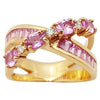 JR1190R - Pink Sapphire & Diamond Ring Set in 18 Karat Rose Gold Setting