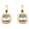 JE0076R - Aquamarine Earrings Set in 18 Karat Rose Gold Setting