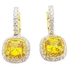 SJ3263 - Yellow Sapphire and Diamond Earrings set in 18 Karat Gold Settings