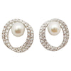 JE0222Q - South Sea Pearl & Diamond Earrings Set in 18 Karat White Gold Setting
