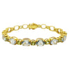 SJ2894 - Aquamarine with Peridot Bracelet Set in 18 Karat Gold Settings