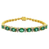SJ6260 - Emerald with Diamond Bracelet Set in 18 Karat Gold Setting
