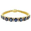 SJ6049 - Blue Sapphire with Diamond Bracelet Set in 18 Karat Gold Settings