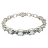 SJ2905 - Aquamarine with White Sapphire Bracelet Set in 18 Karat White Gold Settings