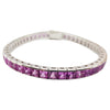 SJ2386 - Pink Sapphire Bracelet Set in 18 Karat White Gold Settings