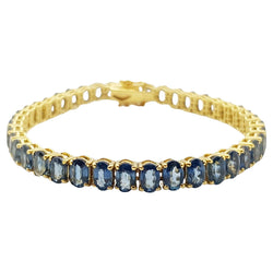 SJ6034 - Blue Sapphire Bracelet Set in 14 Karat Gold Settings