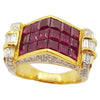 SJ2506 - Ruby with Diamond Ring Set in 18 Karat Gold Settings
