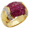 SJ6279 - Ruby with Diamond Ring Set in 18 Karat Gold Settings