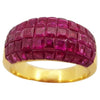JR3070C - Invisible Set Ruby Ring Set in 18 Karat Gold Setting