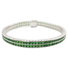 SJ2386 - Tsavorite Bracelet Set in 18 Karat White Gold Settings