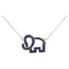 SJ2935 - Blue Sapphire Necklace Set in 18 Karat White Gold Settings