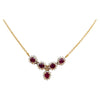 SJ2925 - Ruby with Diamond Necklace Set in 18 Karat Gold Settings