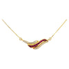 JN3618C - Ruby & Diamond Necklace Set in 18 Karat Gold Setting