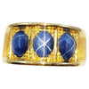 JR1530Y - Blue Star Sapphire Ring Set in 18 Karat Gold Setting
