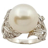 JR13516Z - South Sea Pearl & Diamond Ring set in 18 Karat White Gold Settings