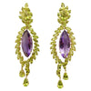 SJ2485 - Amethyst with Peridot Earrings Set in 18 Karat Gold Settings