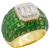 SJ6275 - Tsavorite and Diamond Ring Set in 18 Karat Gold Settings
