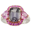 SJ3226 - Spinel, Pink Sapphire and Diamond Ring Set in 18 Karat White Gold Settings