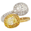SJ2471 - Yellow Diamond and Diamond Ring Set in 18 Karat Gold Settings