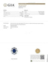 SJ1286 - GIA Certified Unheated 5 Cts Blue Sapphire with Diamond Ring in 18 Karat Gold