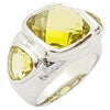 SJ6409 - Lemon Quartz Ring set in Silver Settings