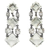 SJ6406 - White Topaz Earrings set in Silver Settings