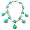 SJ6004 - Amazonite, Yellow Sapphire and Pearl Necklace set in Silver Settings