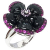 SJ3203 - Tourmaline, Ruby and Pink Sapphire Ring set in Silver Settings