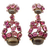 SJ3166 - Quartz and Tourmaline Earrings set in Silver Settings