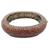 SJ3144 - Orange Sapphire Bangle set in Silver Settings