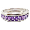 SJ6008 - Amethyst Bangle set in Silver Settings