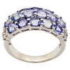 SJ3071 - Tanzanite with Cubic Zirconia Ring set in Silver Settings