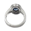JR0020K - Blue Sapphire with Diamond Ring set in 18K White Gold Setting