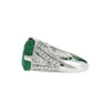 JR0436K - Emerald with Diamond Ring Set in Platinum950 Setting