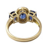 JR0165K - Blue Sapphire with Diamond Ring Set in 18K Gold Setting