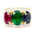 JR0982R - Blue Sapphire, Ruby, Emerald and Diamond Ring set in 18K Gold Setting