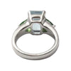 JR0341M - Aquamarine with Tsavorite Ring set in Platinum 900 Setting