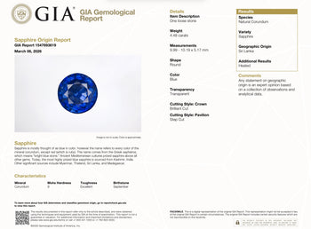 JR0312K - Blue Sapphire and Diamond Ring Set in Platinum Setting