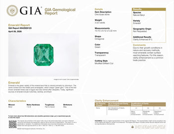 JR0433K - Emerald Gent’s Ring Set in 18K Gold Setting