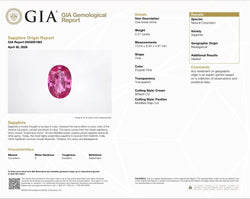 JR0342K - Pink Sapphire with Diamond Ring Set in 18K White & Rose Gold Setting