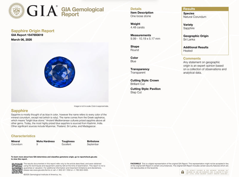 JR0312K - Blue Sapphire and Diamond Ring Set in Platinum Setting