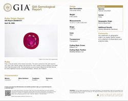 JR0344K - GIA Certified Burmese Ruby with Diamond Ring Set in 18K Gold Setting