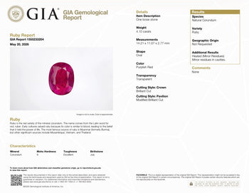 JR0357K - GIA Certified Ruby with Diamond Ring Set in 18K Gold Setting