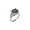 JR0624L - Color Changing Sapphire with Diamond Ring set in 18K White Gold Setting
