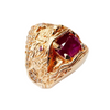 JR0805R - Hanuman Ruby and Brown Diamond Ring set in 18K Rose Gold Setting