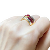 JR0058L - Ruby and Diamond Ring set in 18K Gold Setting