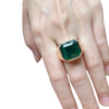 JR0520L - Zambian Emerald Ring set in 18K Gold Setting