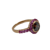JR0555L - Brown Diamond with Pink Sapphire Ring set in 18K Rose Gold Setting