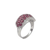 JR1018S - Ruby with Diamond Ring set in 18K White Gold Setting